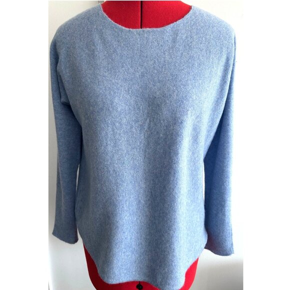 Max Studio Sky Blue Cashmere Sweater Sz M - Picture 1 of 8